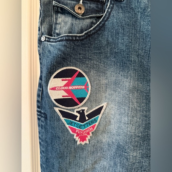 Born Fly Cloud Hopper Patched/Logo Jeans. Men's Size 36 - Picture 3 of 11